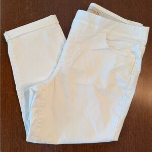 Soft Surroundings White Skinny Cropped Jeans